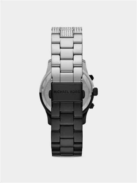 michael kors runway black pavé crystal bangle watch|Oversized Runway Black.